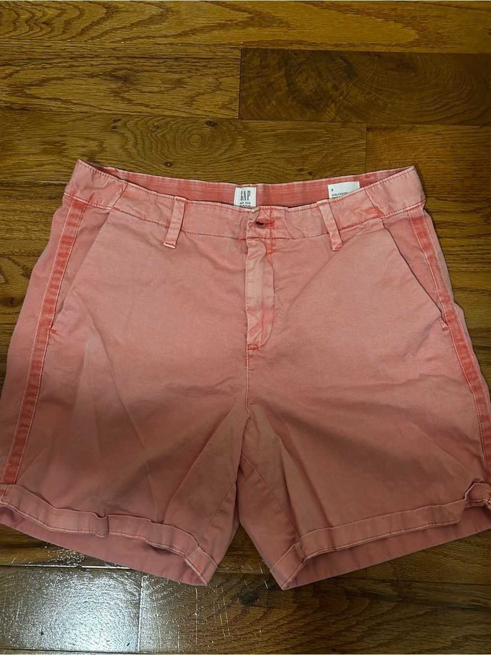 GAP Women’s Coral Pink Flat Front Chino Shorts